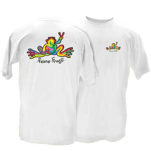 Retro Frog Short Sleeve T-Shirt for wholesale by Peace Frogs