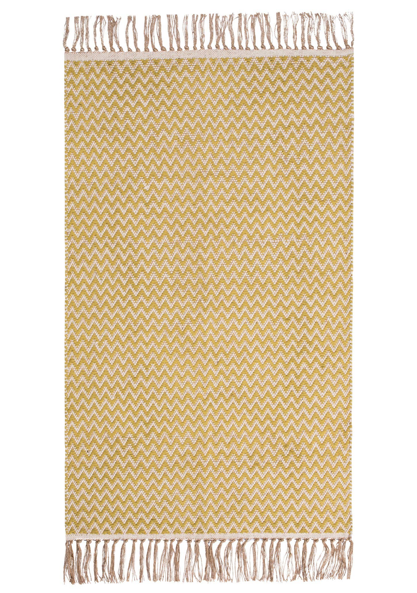 Namaste - Wholesale Vloerkleed - Handgeweven kleed van katoen met zigzagpatroon, 75 x 120 cm3