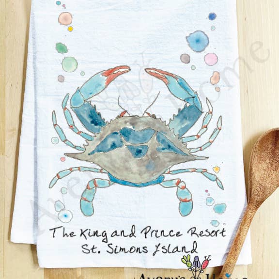 Avery's Home - Vente Torchons - Torchon côtier personnalisable "Blue Crab Ocean"17