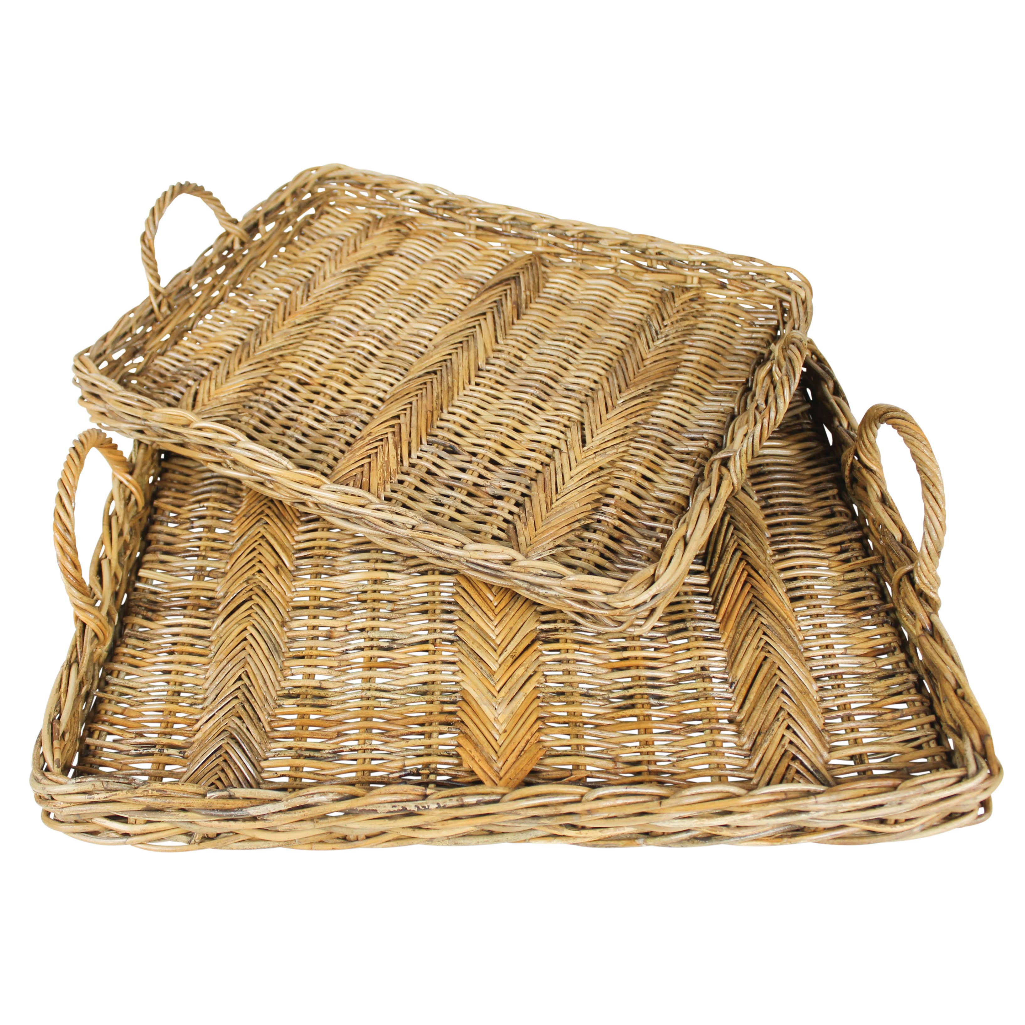 HomArt - Wholesale Serving Tray - Valero Rectangle Trays, Herringbone Weave - Set/31