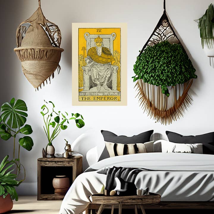 The Emperor Number 4 Canvas Print - Tarot Card Art for Home or Office - Apothecary Decor for wholesale by Print Pothecary