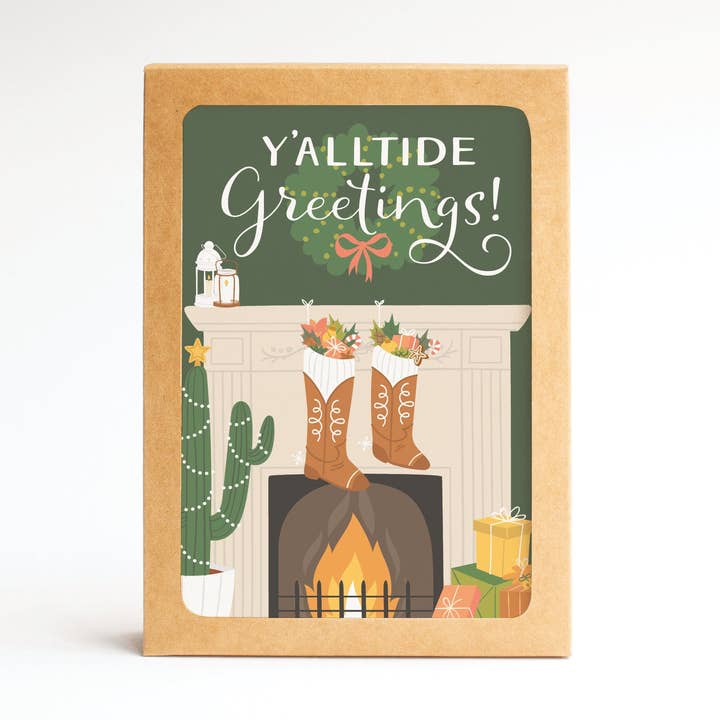Y'alltide Greetings! Folded Greeting Note Set of 10 for wholesale by Easyhand Goods – formerly Onderkast