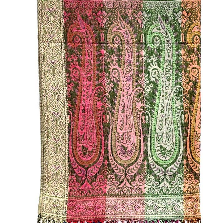 SERENITA - Wholesale Scarf - Women's - 6 Pack Pashmina Paisley Section Rainbow Shawl Wraps Assorted11