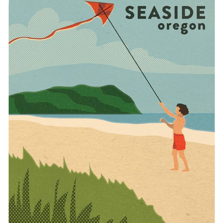 Seaside, Oregon - Konsttryck för wholesale av Robot Candy