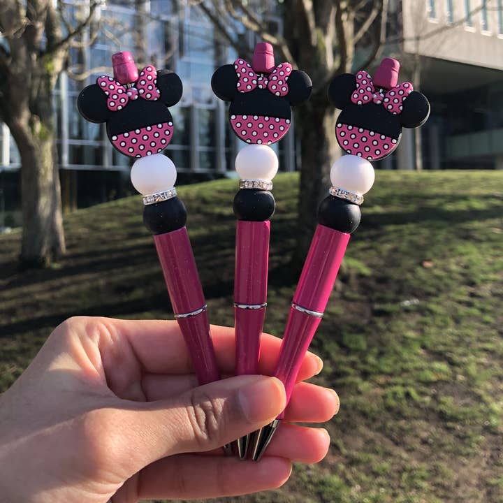 Caneta Cinzada Fuchsia Minnie Rosa por atacado de Amy Designs