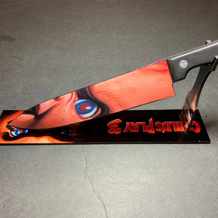Dead Dave Designs - Wholesale Kitchen/Utility Knife - Childs Play 3 Knife With/Without Sublimated Stand