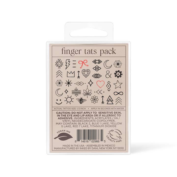INKED by Dani - Wholesale Temporary Tattoo - Finger Tats Temporary Tattoo Pack2