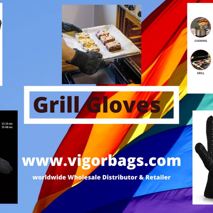 VIGOR - Wholesale Oven Mitt/Pot Holder - BBQ Grill Gloves Cut & 932°F Heat Resistant Gloves10