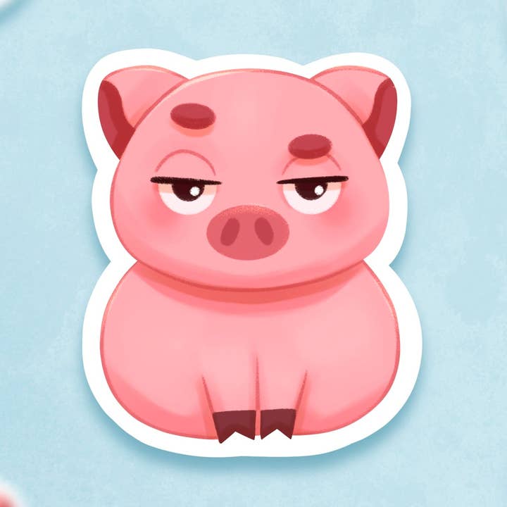 Autocolante Rumpy Pig por atacado de Flaxig