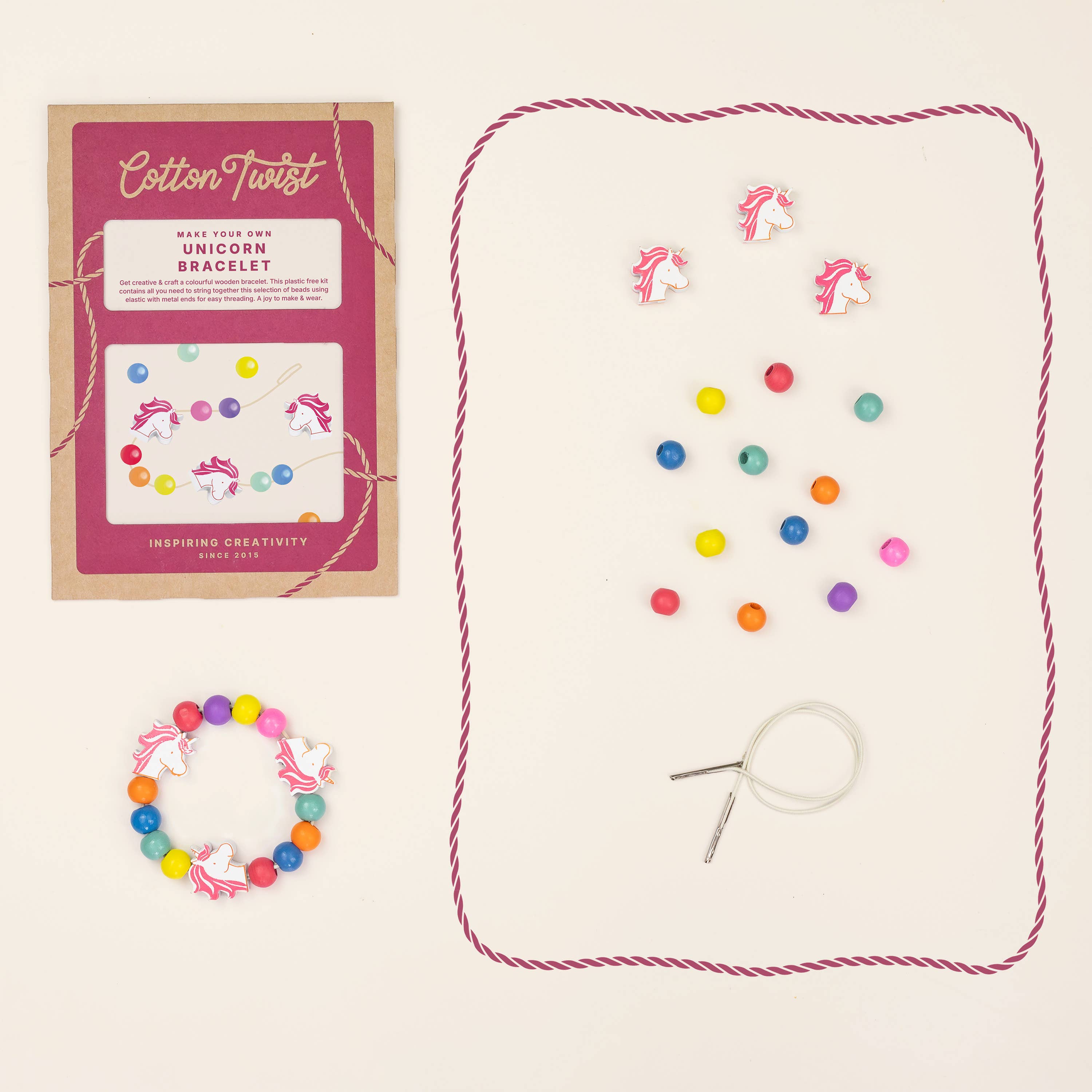 Cotton Twist (USA DUTIES PAID) - Wholesale DIY Jewellery – Child - Make Your Own Unicorn Bracelet2