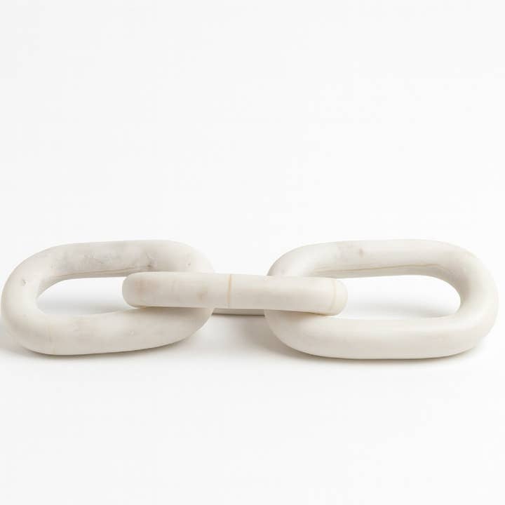 White Marble 3 Links Chain for wholesale by BIDKhome