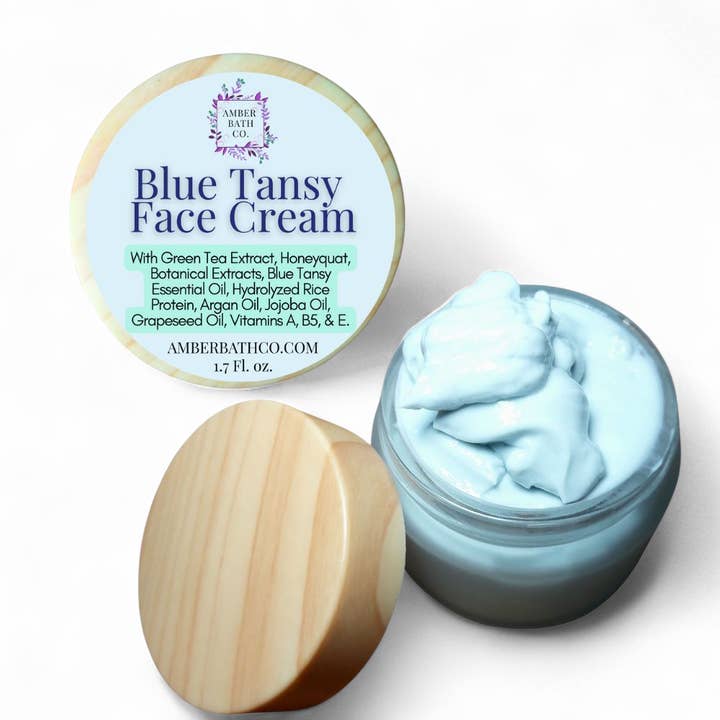 Blue Tansy Face Cream for wholesale by Amber Bath Co