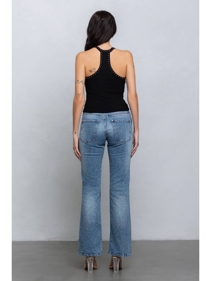 No Vacancy - Wholesale Tank Top - Women's - Studded v-neck ribbed tank top7