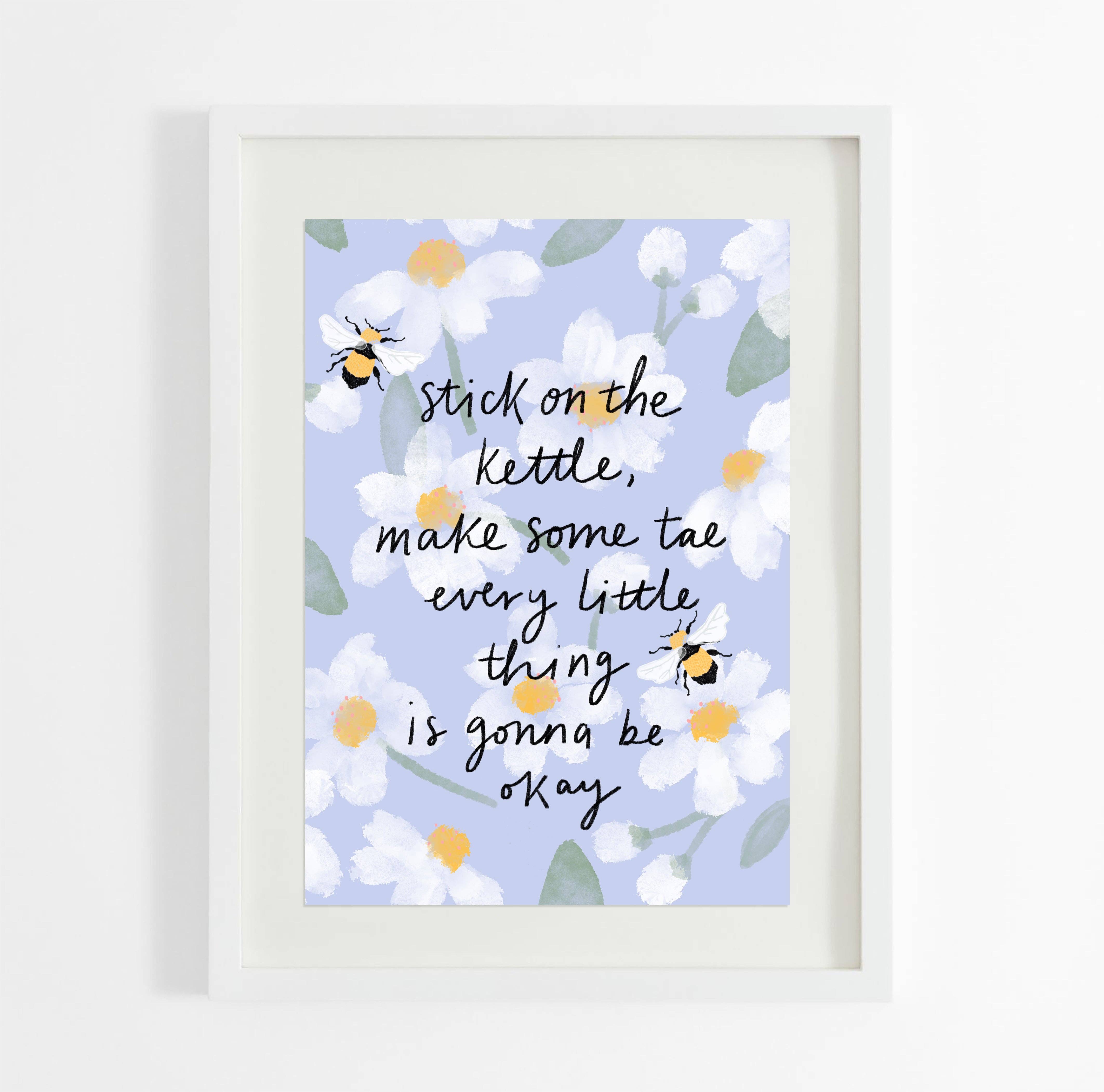 Pickled Pom Pom - Wholesale Art Print - Make some tae, everything will be okay
