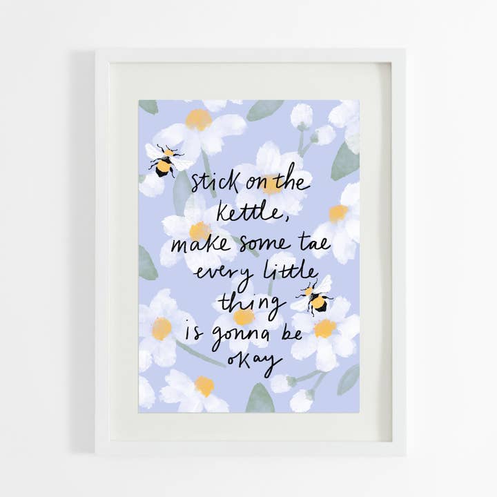 Pickled Pom Pom - Wholesale Art Print - Make some tae, everything will be okay0