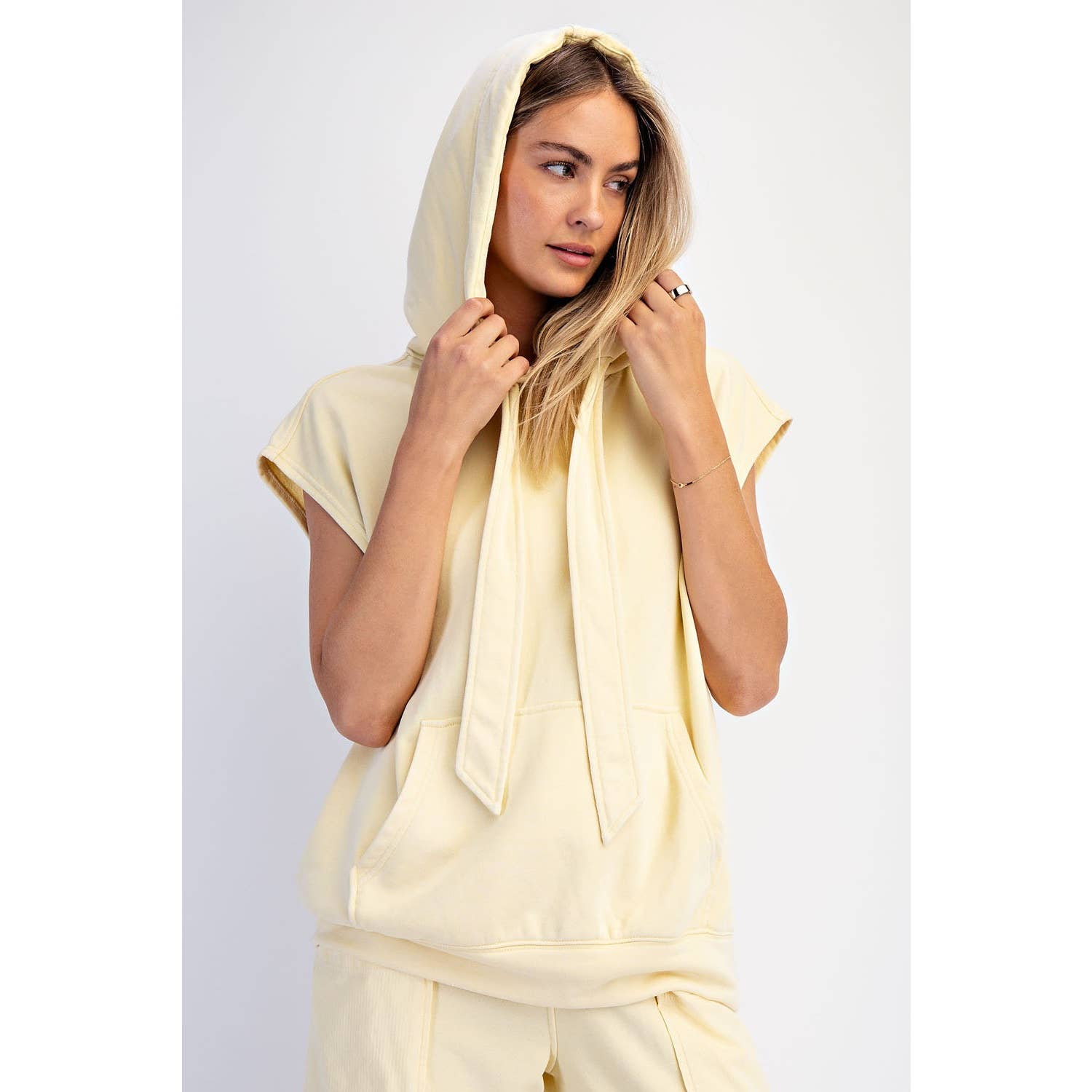 Rae Mode - Wholesale Hoodie - Women's - MINERAL WASHED TERRY SLEEVELESS HOODIE SWEATSHIRT22