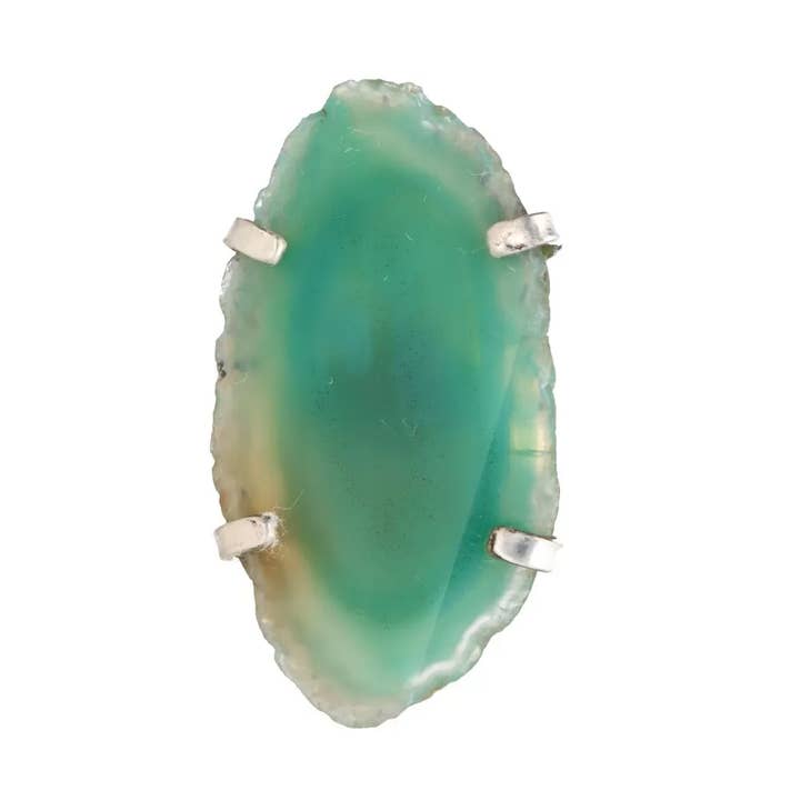 Anillo de ágata verde teñida BP para venta al por mayor de Vives de la Cortada S.L