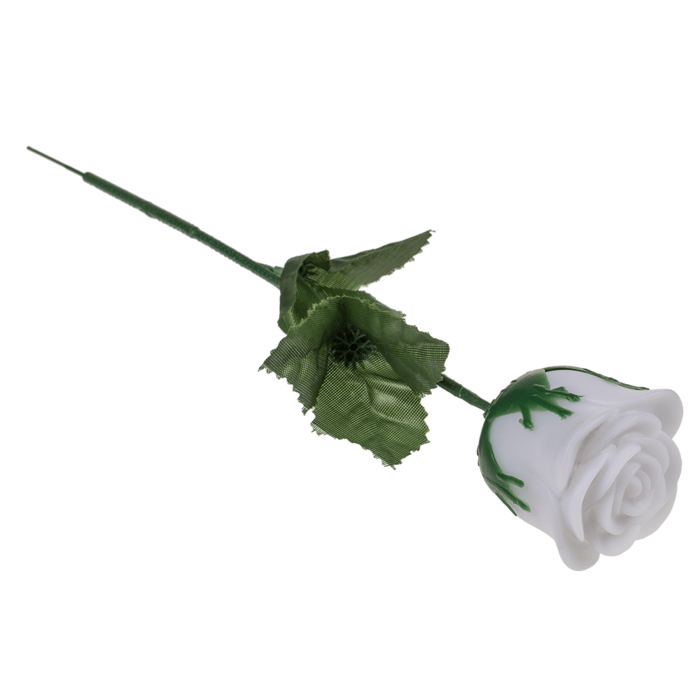 Out of the blue KG - Wholesale Artificial Flowers - White plastic rose with colour changing LED3
