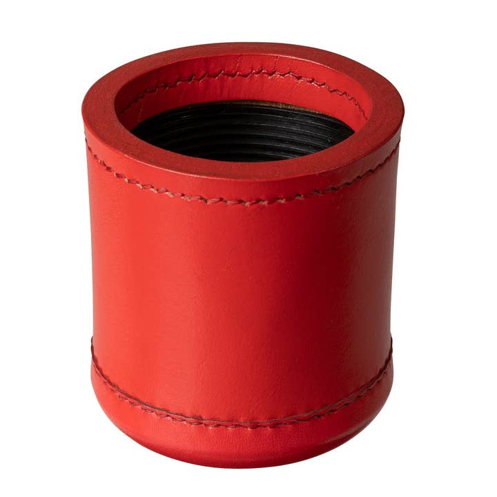 Black WE Games Professional, Leather Dice Cup Set - 5 Dice, Instructions for 10 Dice Games & Cloth Carry Bag for wholesale on Faire16