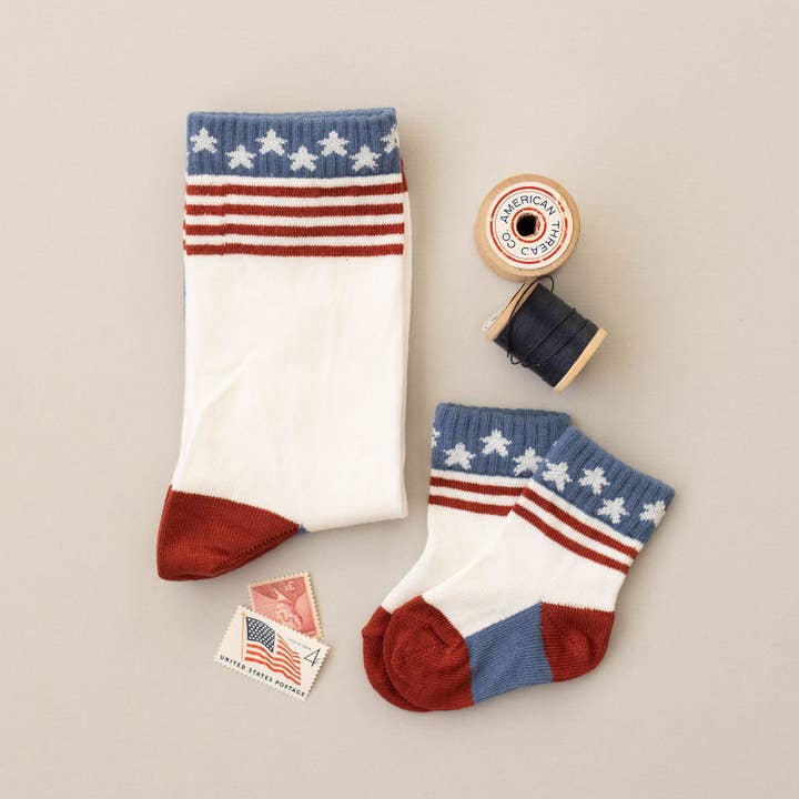 Stars and Stripes Sock : ADULT for wholesale by Little Millers