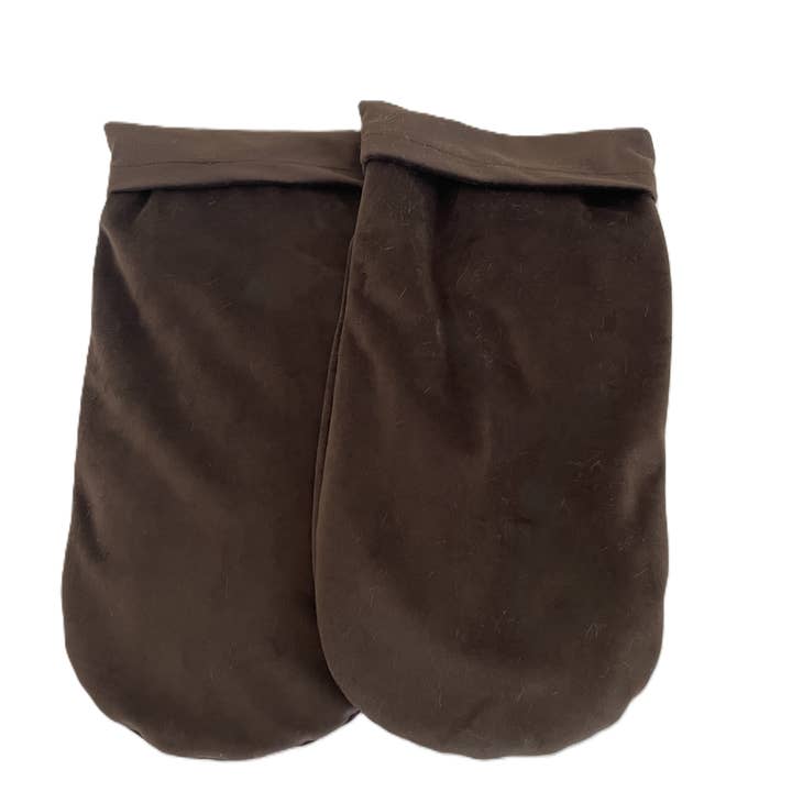 Heatable Luxury Spa Mitts- Lux Como Chocolate for wholesale by Luxury Therapeutics