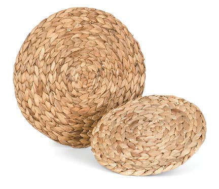 Willow Group - Wholesale Trivet - Round Hyacinth Coil Hot Pad / Trivet / Placemat 11"1