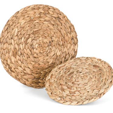 Willow Group - Wholesale Trivet - Round Hyacinth Coil Hot Pad / Trivet / Placemat 11"1