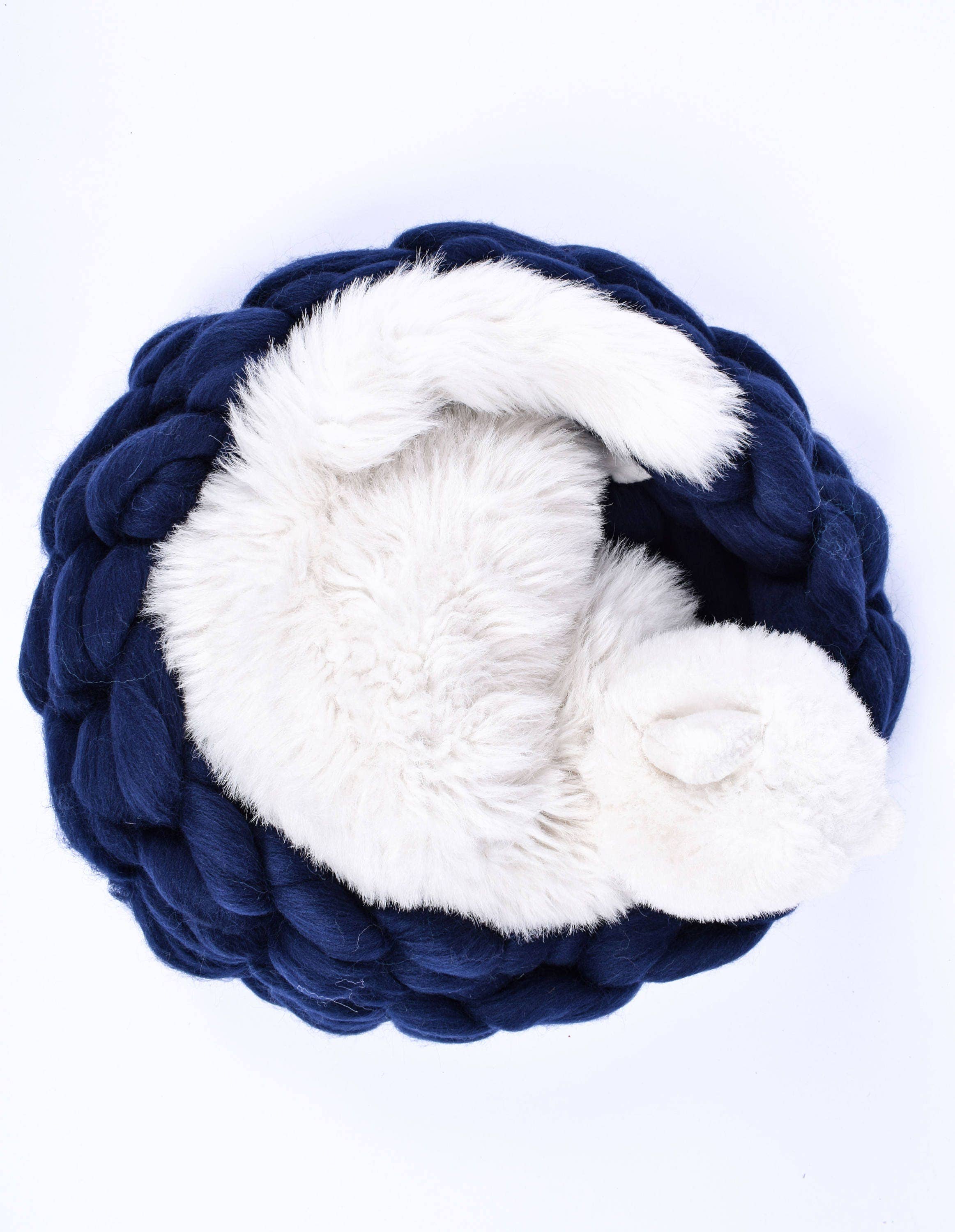 woolexperts - Vente Lit – chat et chien - Lit pour chat en grosse maille en laine mérinos et grotte pour animaux #21