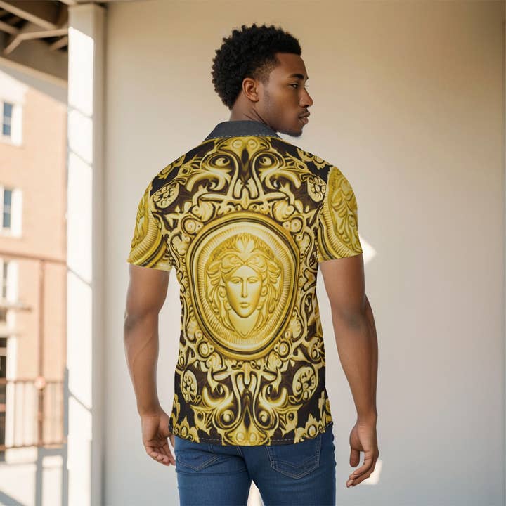 Camisa masculina com estampa total por atacado de fullbreedcustom