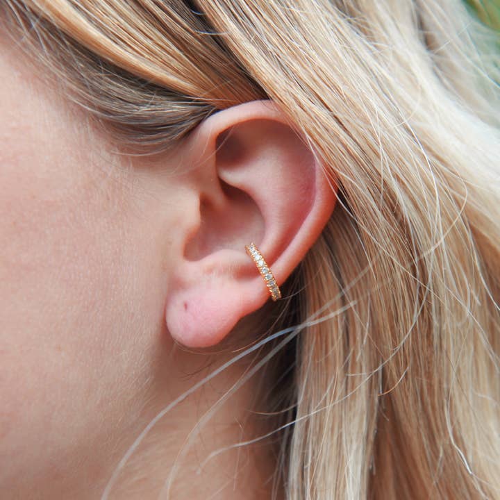Oh So Lovely - Wholesale Cuff/Wrap Earrings - Dainty CZ Ear Cuff
