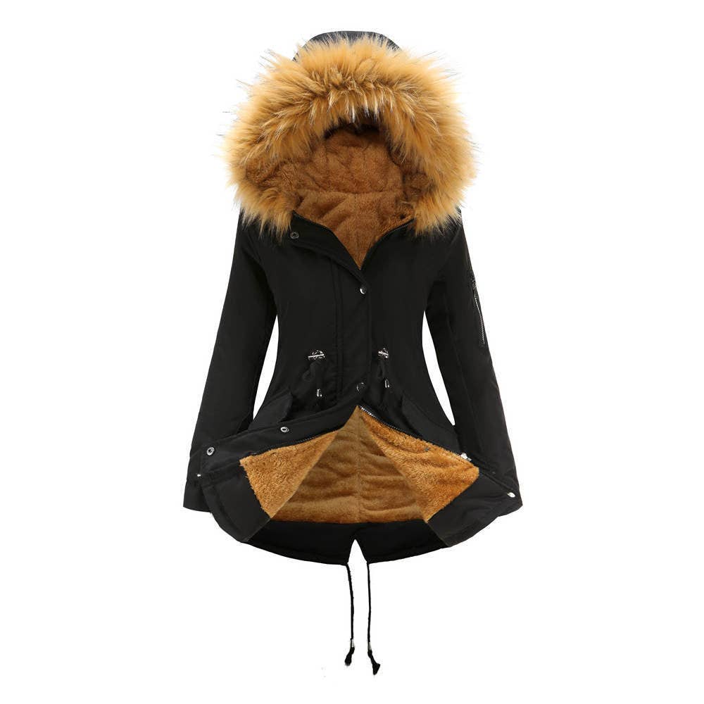 Marayn - Wholesale Coat - Women's - Warm Hooded MidLength Padded Parka Coat  Winter 20256