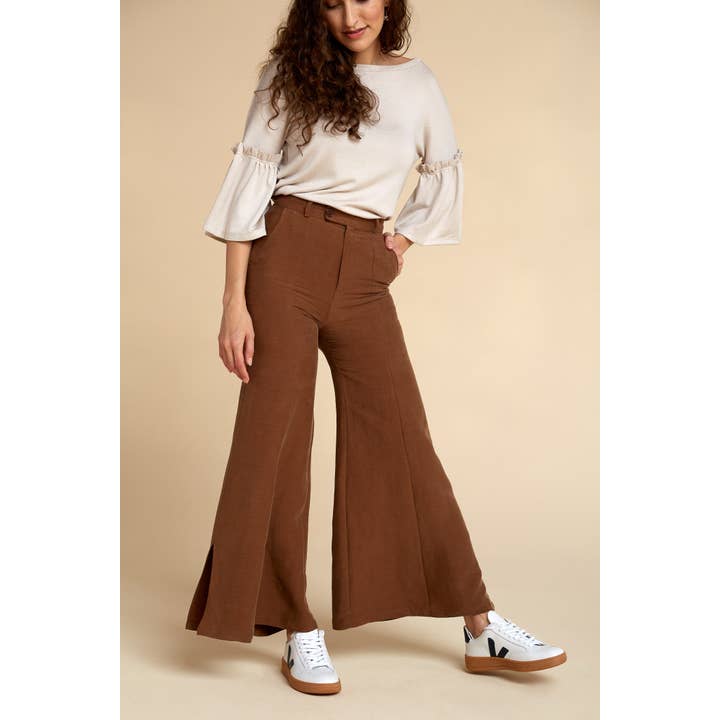 Buttoned Wide Leg Pant for wholesale by Akala