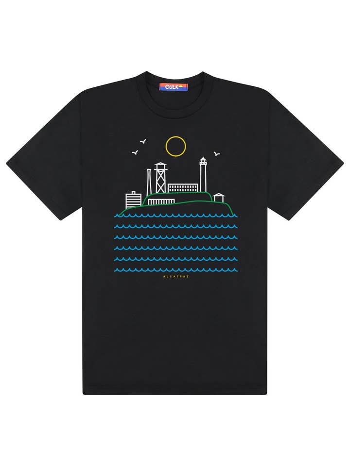 Alcatraz Tee Black for wholesale by Culk