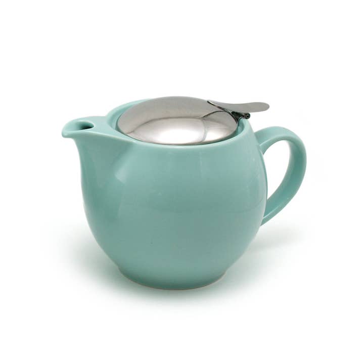 ZERO JAPAN USA - Wholesale Tea Pot - Bee House Round Ceramic Teapot 15oz - Aqua Mist