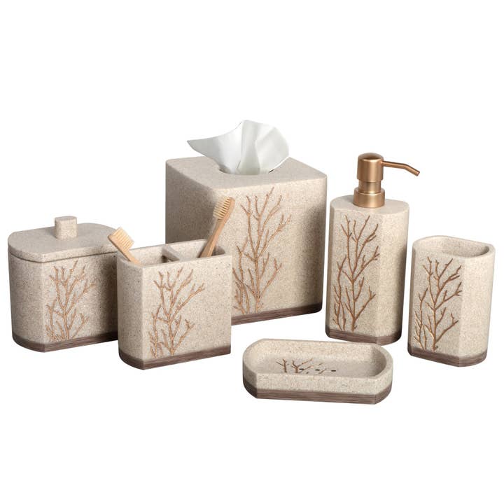 Decozen - Wholesale Bathroom Accessory Set - The Kent Essence Collection – Elegant Modern Bathroom Décor Accessories Set of 67