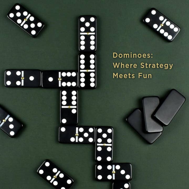 Queensell - Wholesale Dominoes - Dominoes Set for Adults - Double Six Set 28 Tiles