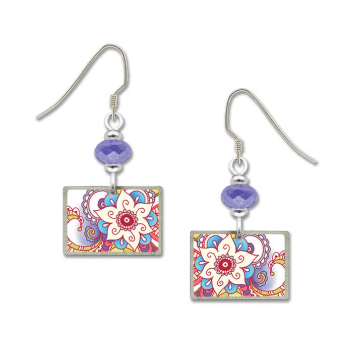 Red Floral Rectangle**DISCONTINUED 2025** for wholesale by Left Hand Studios