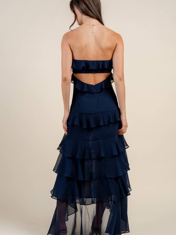 BEIVY & COLLABO – wholesale Klänning - Dam – BD12806K / YORYU CHIFFONG VOLANGLAGER MAXIKLÄNNING9