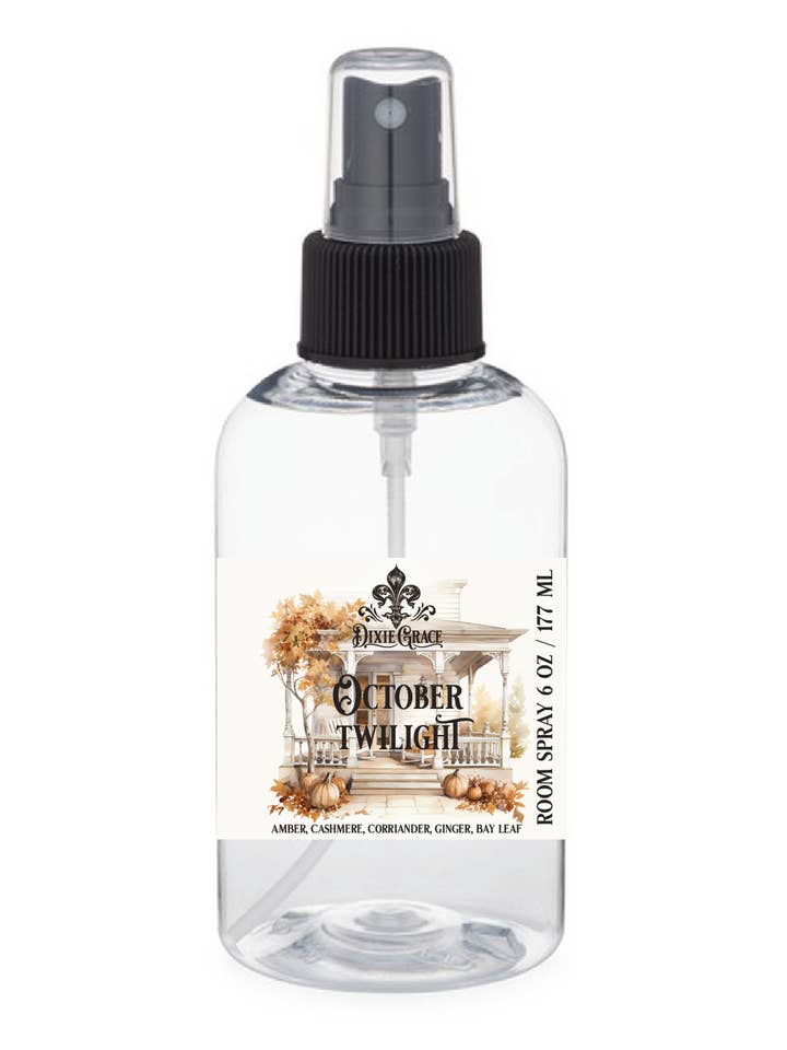 October Twilight - 6 oz Room Spray for wholesale by Dixie Grace