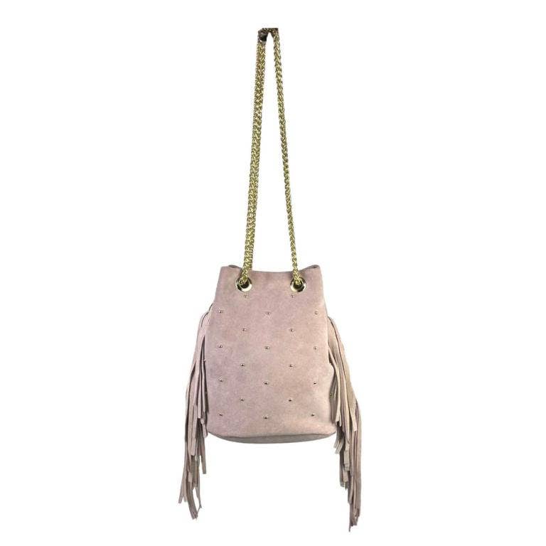 Chenson & Gorett - Wholesale Shoulder Bag - Women's - Women's Leather Bag with Side Fringe and Studs. Sales0