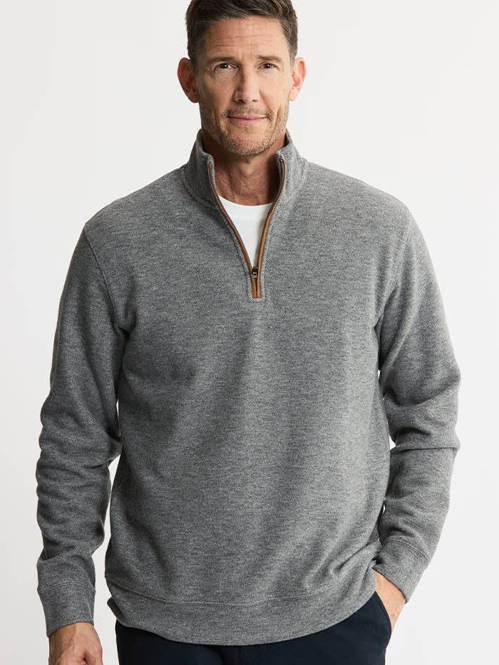 Wool Blend Quarter Zip Pullover for wholesale by JACHS NY
