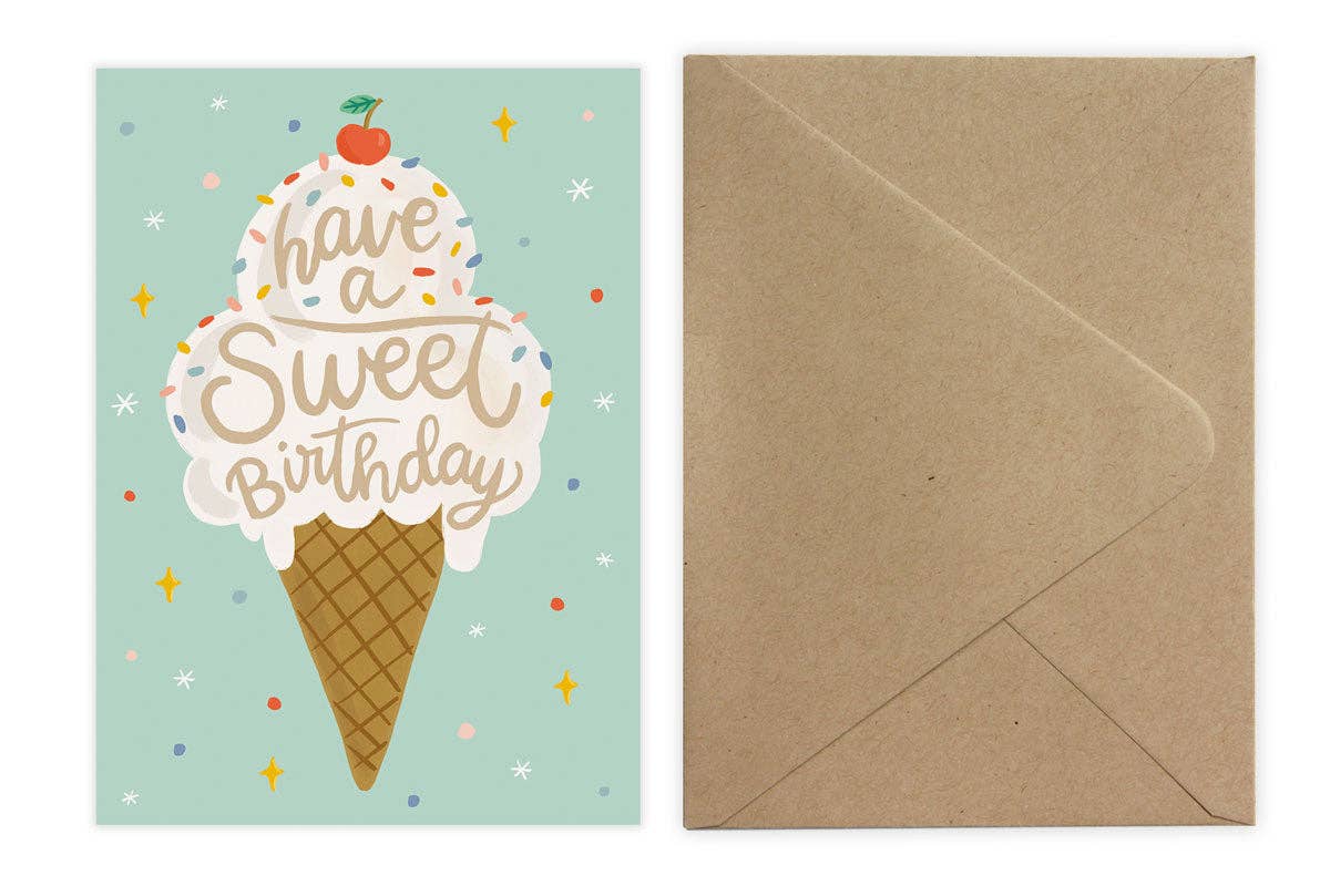 LoveLight Paper – postal de parabéns por atacado – Sorvete - cartão de aniversário1