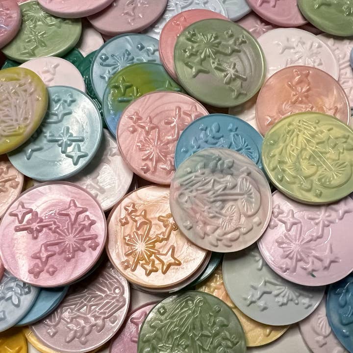 Rochambeau Home - Wholesale Sealing Wax - Custom Wax Seals - Shroomy & Celestial Star Stickers - 10 pp