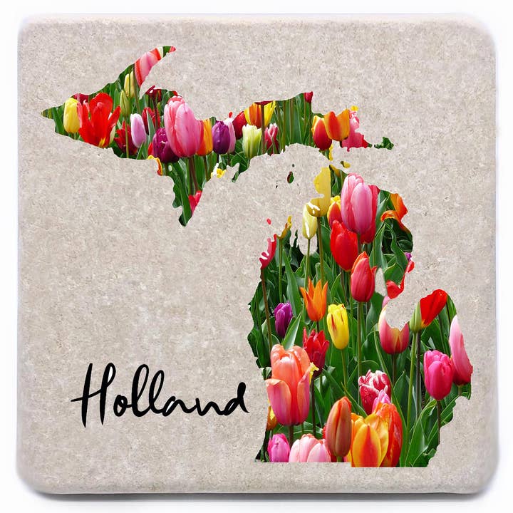 Michigan Holland Tulips "Or Your Text" Magnet for wholesale by Noomoon
