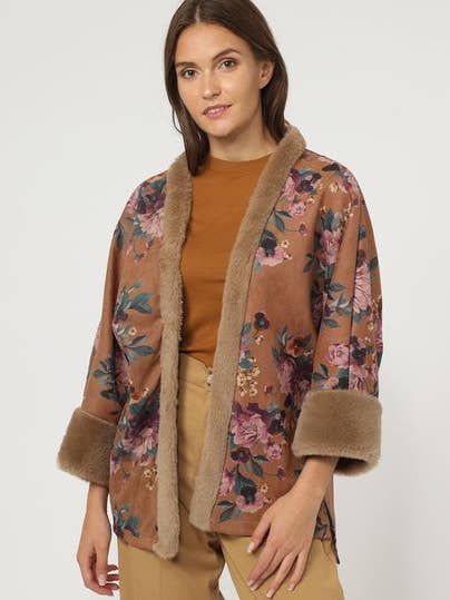 Poncho met suède effect Ref: Y713 voor wholesale door BanBat