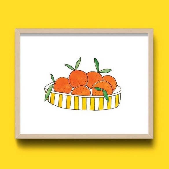 Bowl Of Oranges Art Print for wholesale by Handzy Shop + Studio