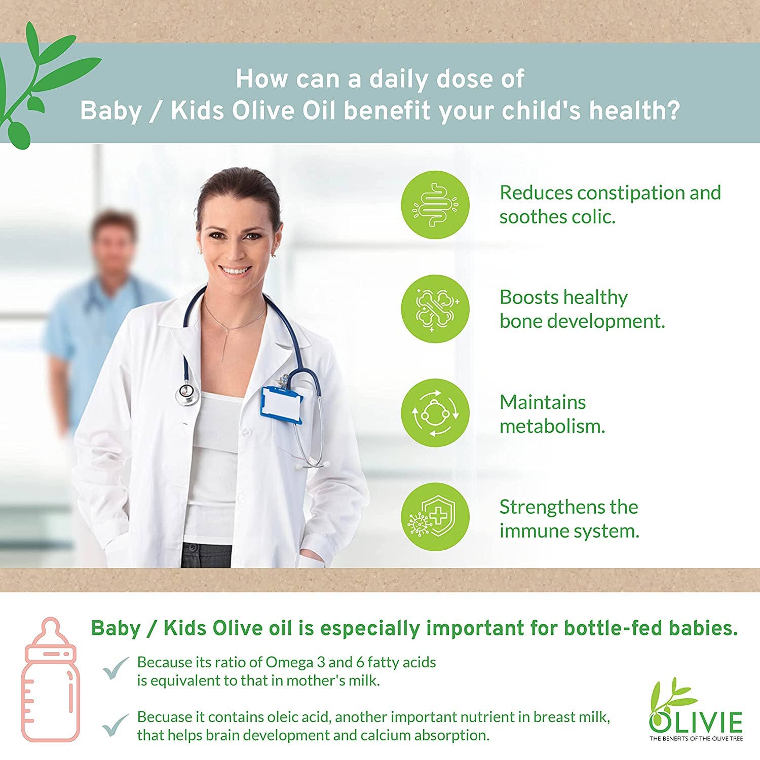 ATLAS OLIVE OILS - Wholesale Oral Supplement/Vitamin - OLIVIE BABY/Kids 250ML - Colic Relief for Babies and Kids3