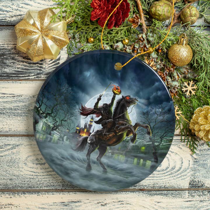 OrnamentallyYou - Vente Objets de décoration - Décoration d'Halloween effrayante The Headless Horseman