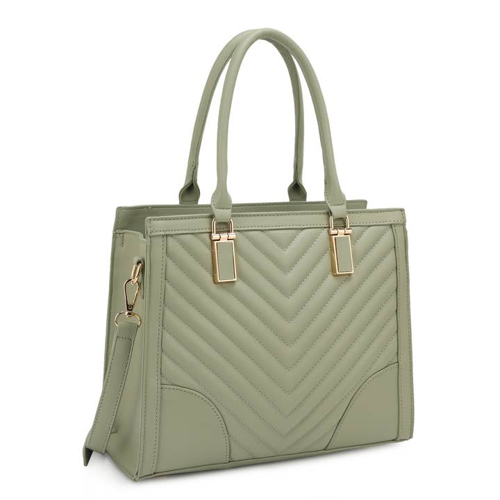 KAYLA+AVA - Wholesale Satchel - Women's - ATHENA CHEVRON SATCHEL