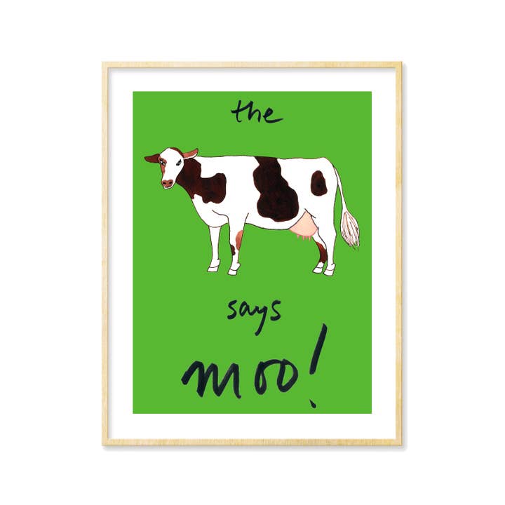 The Cow zegt MOO - Art Print voor wholesale door Tamara Garvey Illustration